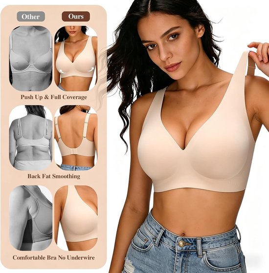 Jelly BH, full cup luipaardprint beha Comfort Sleep Jelly Push Up BH Naadloos Geen Onder Draadloze BH's voor Vrouwen UK Everyday T-shirt BH's — afbeelding 2