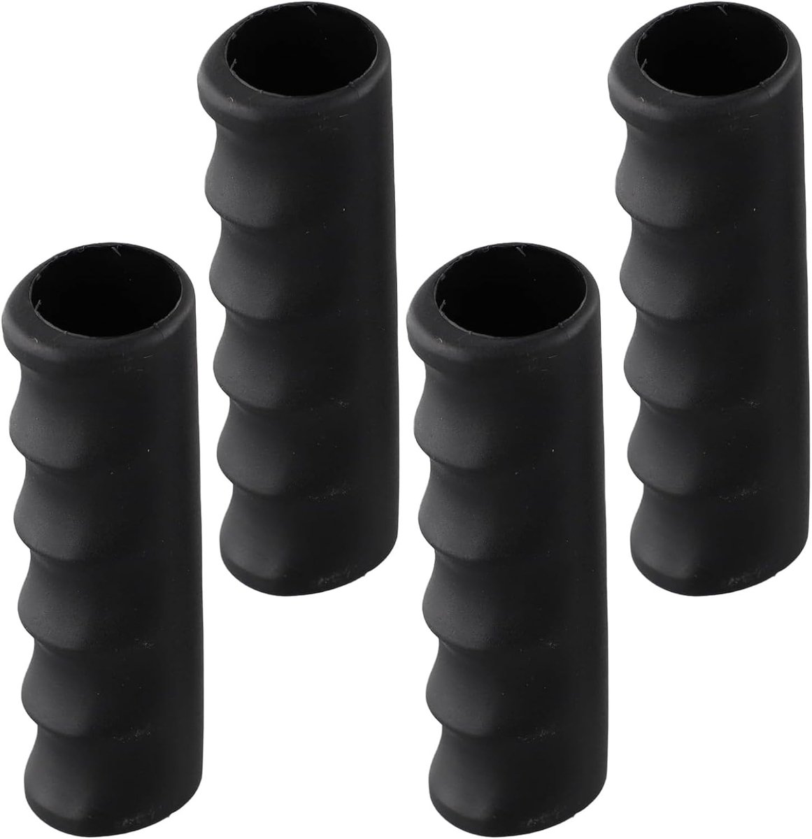 4 stuks, zwarte rubberen reservegrepen, rubberen handgrepen, antislip, antislip, vervangende handgrepen voor steekwagen, kruiwagen voor tuinwagen, trolleys (118 x 28 mm)