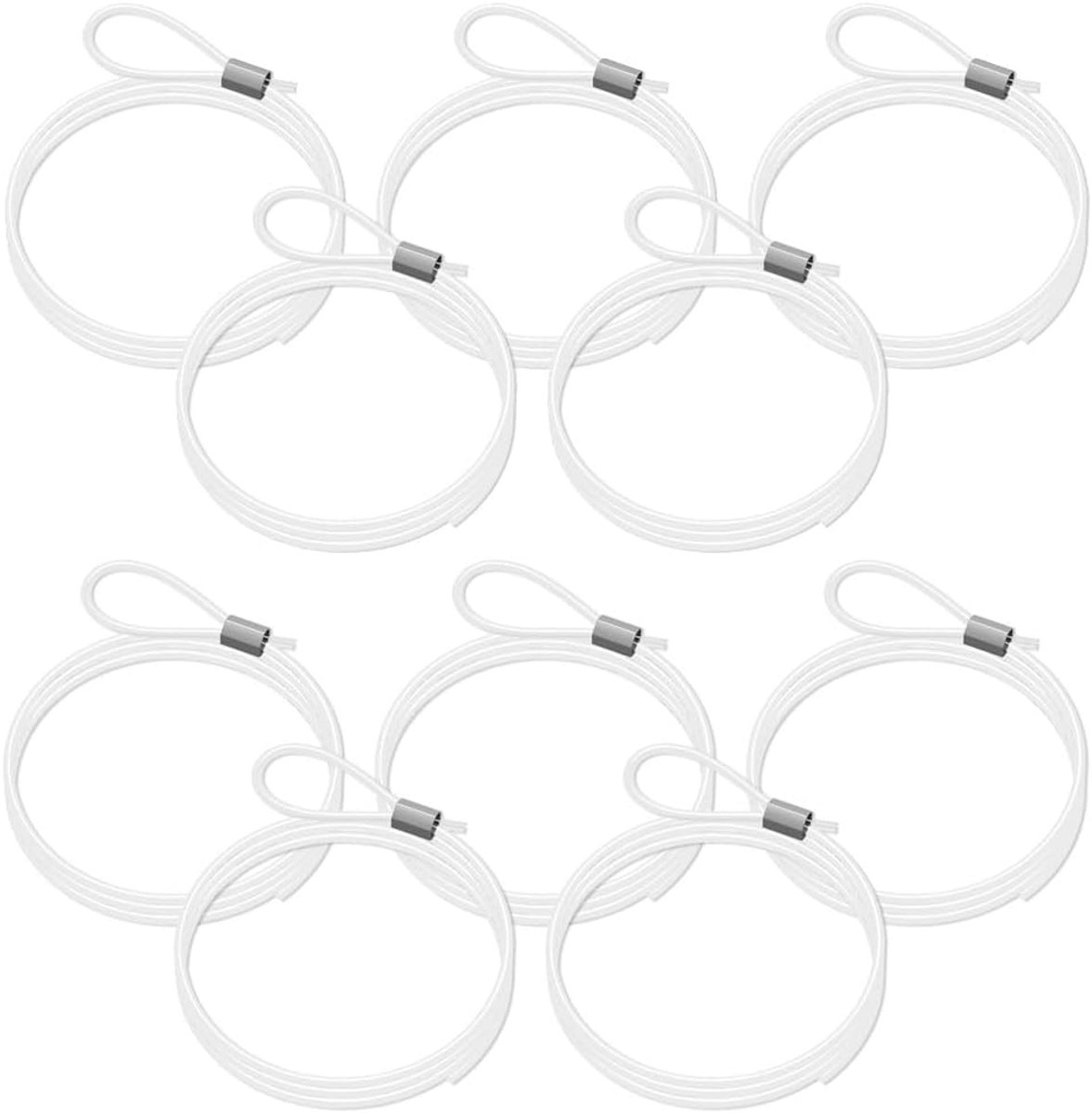Perlon Kabellus - Transparante kabel voor ophangen en weergave (Verpakking van 10) 250 cm