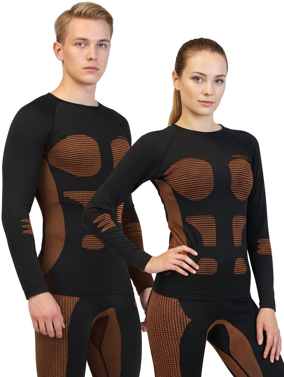 1x thermoshirt met lange mouwen voor dames en heren