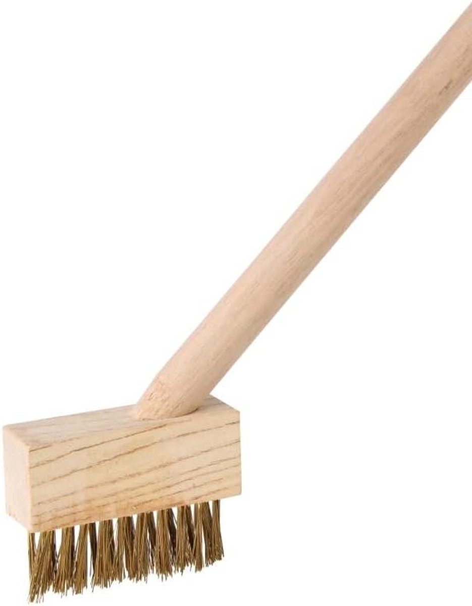 Onkruidborstel - Onkruidverwijderaar - Terras Reinigen - FSC Hout - 120 cm - Beige