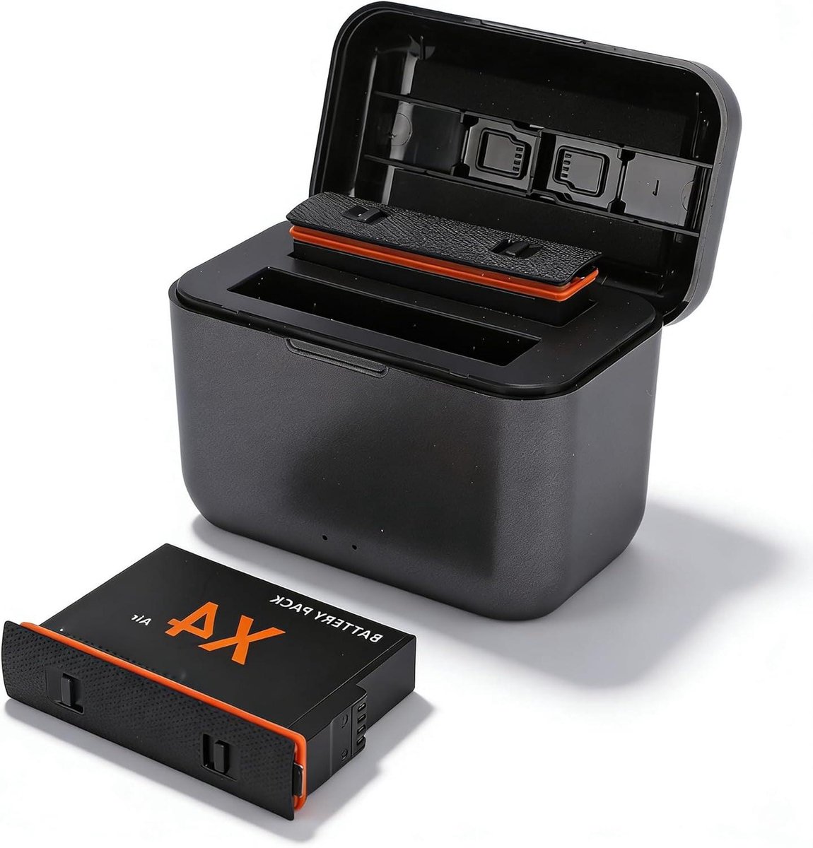 Actiecamera Batterijset - Camera Accu Oplader - Vervangende Batterijen - Dubbele Oplaadfunctie - 2050mAh - Zwart