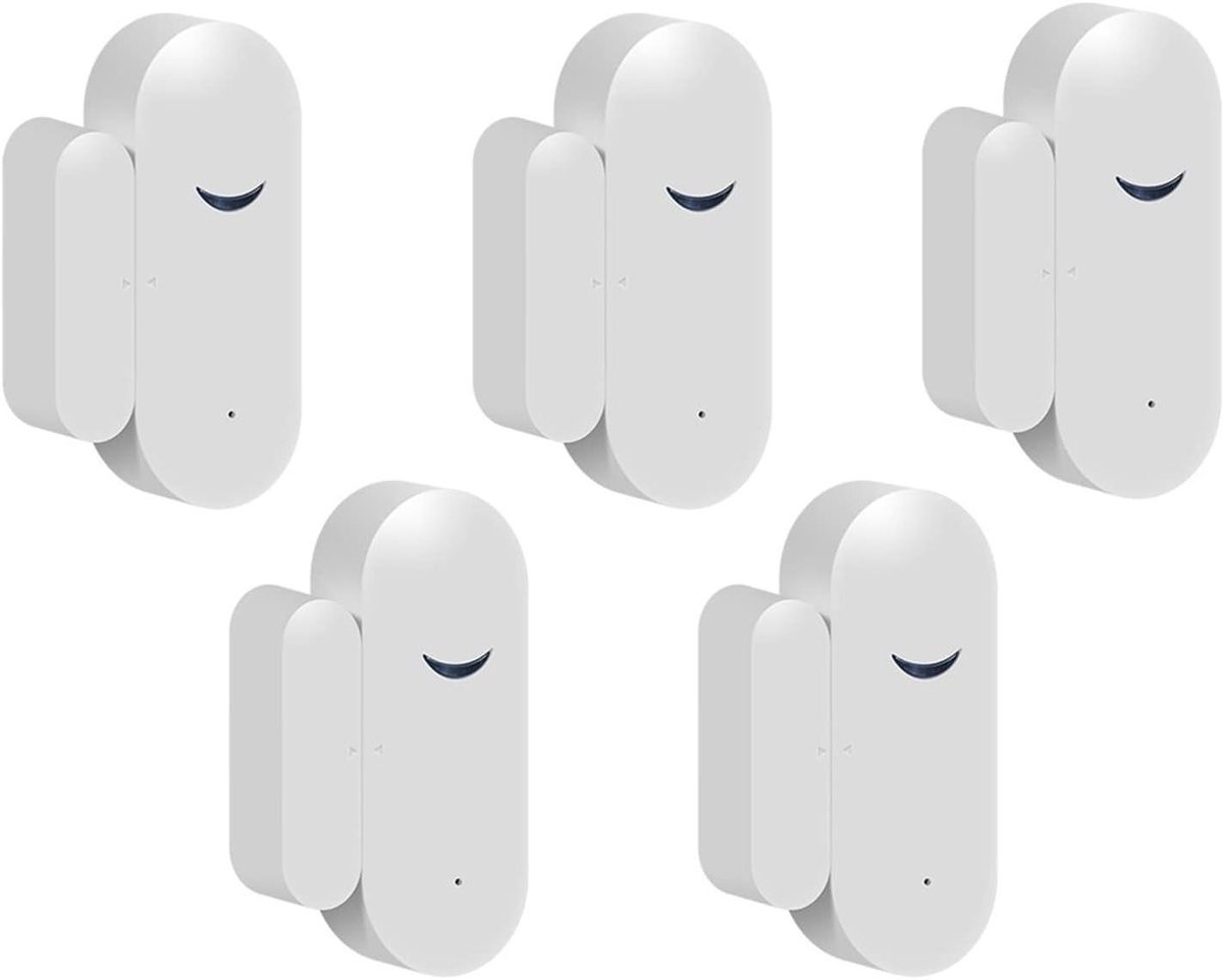 Alarmsysteem Kit - Deur Sensor Alarm - Huis Beveiligen - GSM App Controle - 5 stuks - Wit