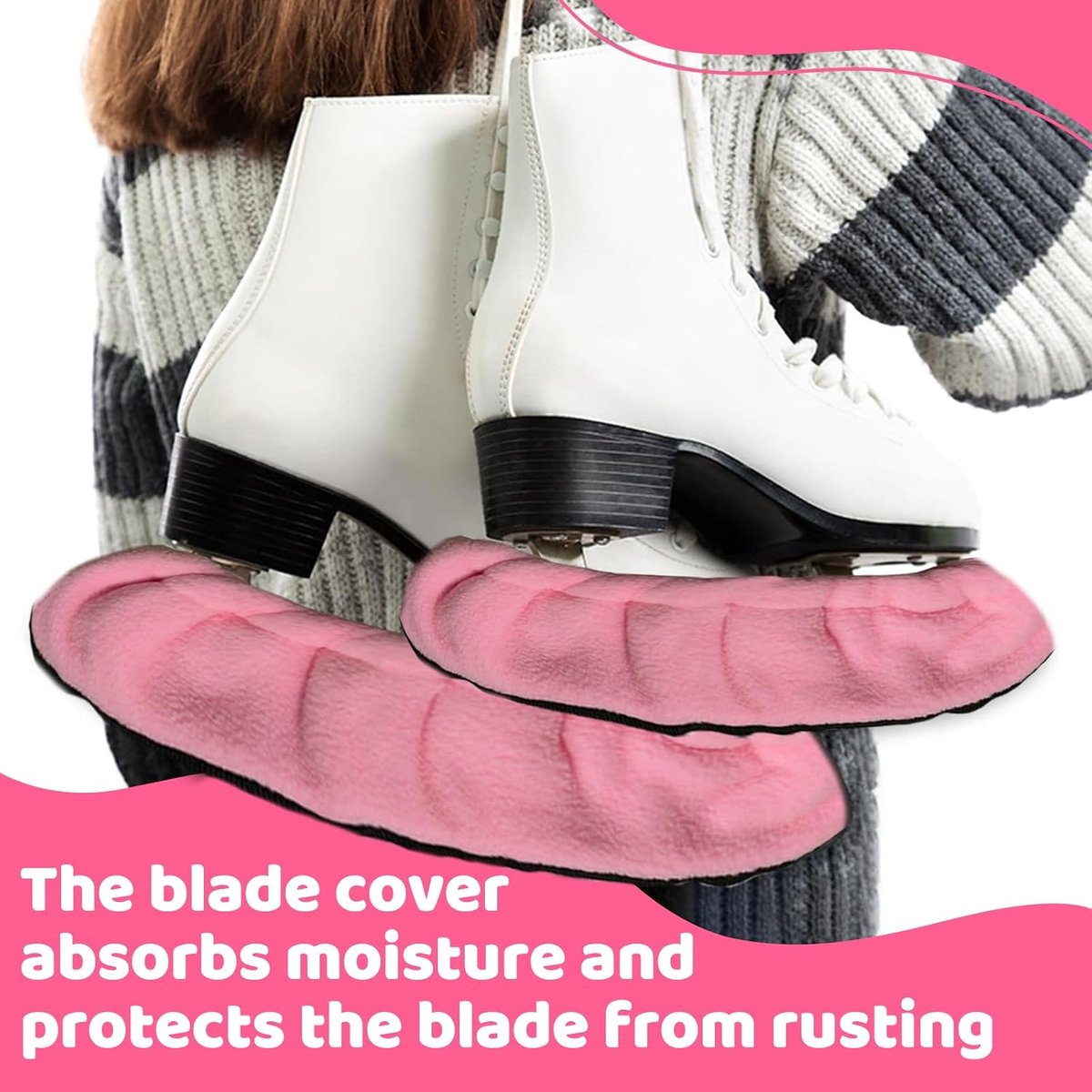 Schaatsen Blade Covers met Handdoeken - Bescherming voor Kunstschaatsen en IJshockeyschaatsen