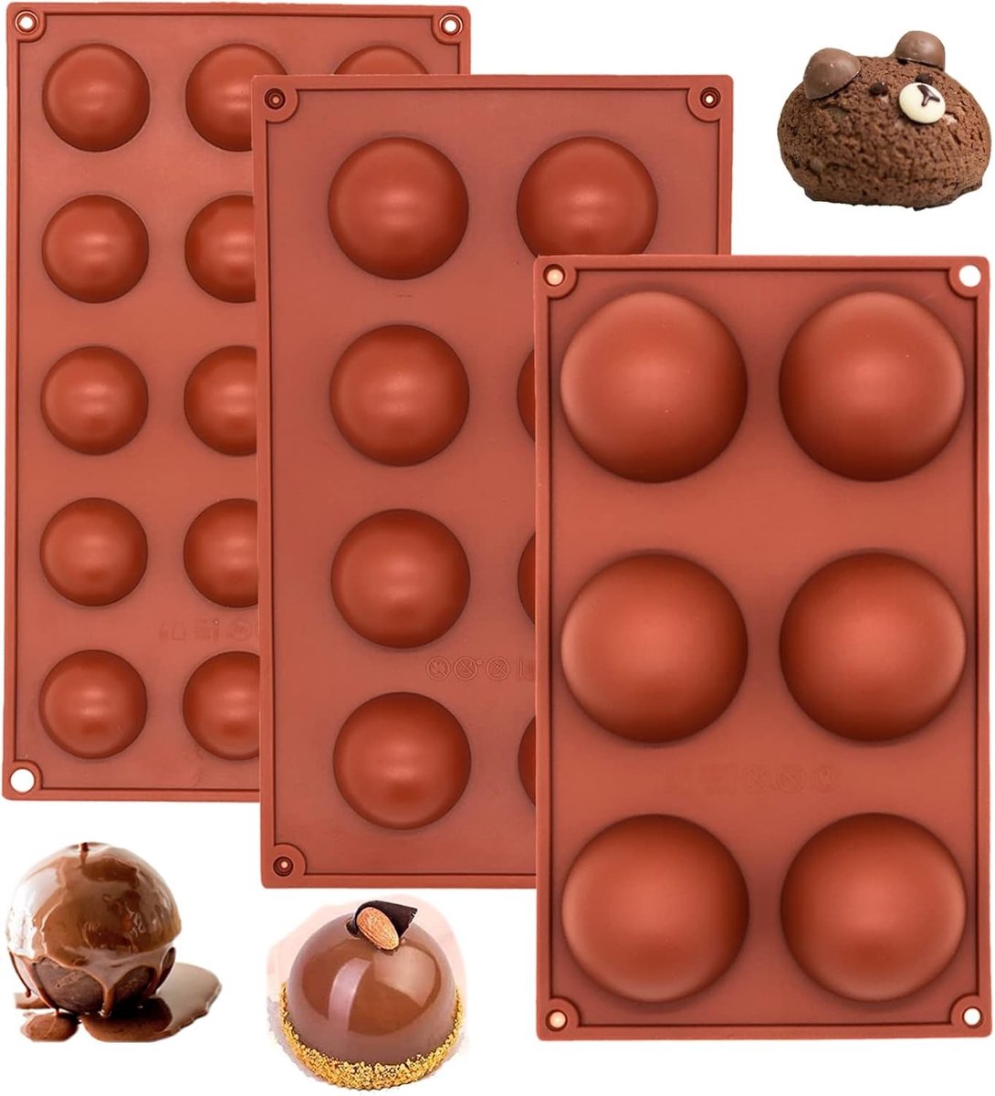 Siliconen vormballen set van 3 - Flexibele en duurzame speelgoedballen voor creatief spel