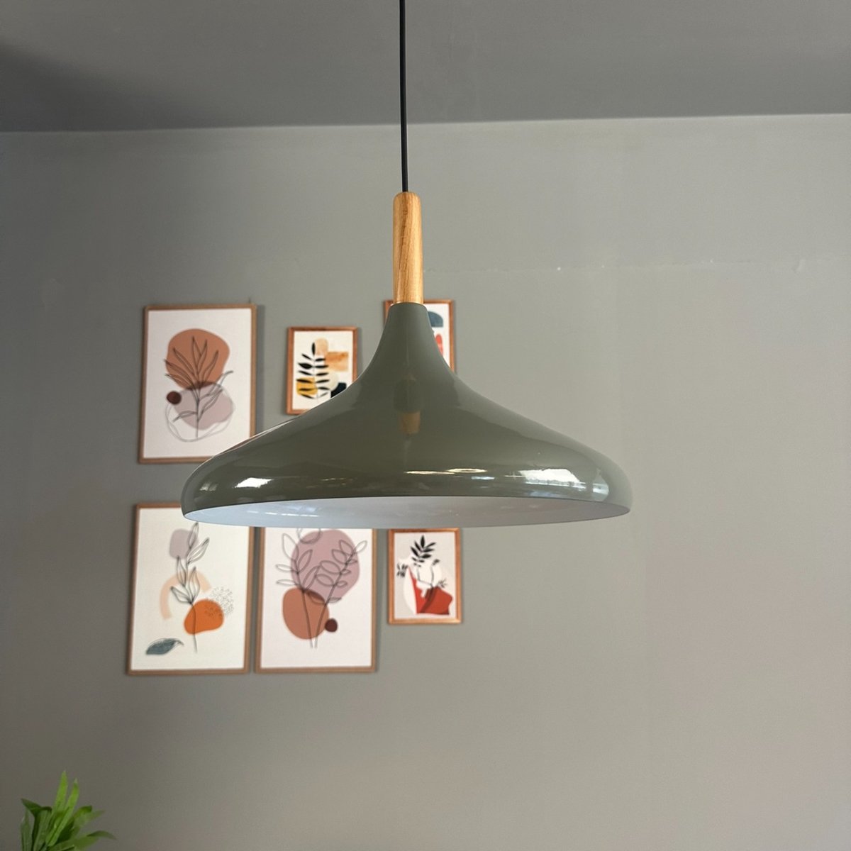 Bamyum Champion hanglamp, industriële Modern stijl, Ø35 cm, antraciet metalen lamp