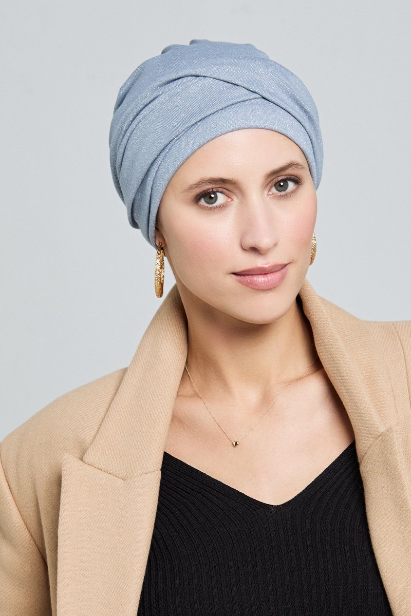 Gisela Mayer chemo turban Iva - Middelblauw
