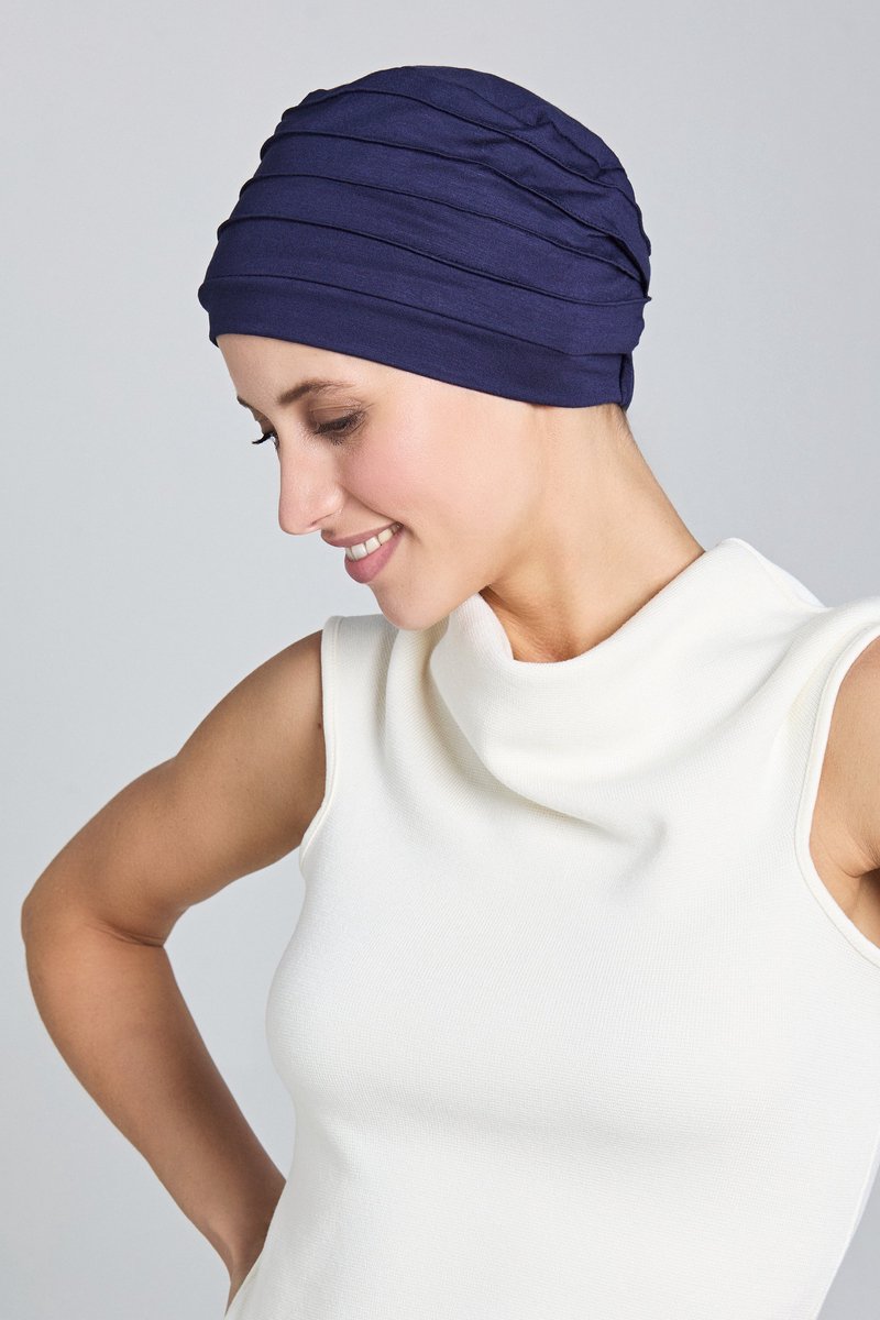 Gisela Mayer chemo turban Florida - Schaduwblauw