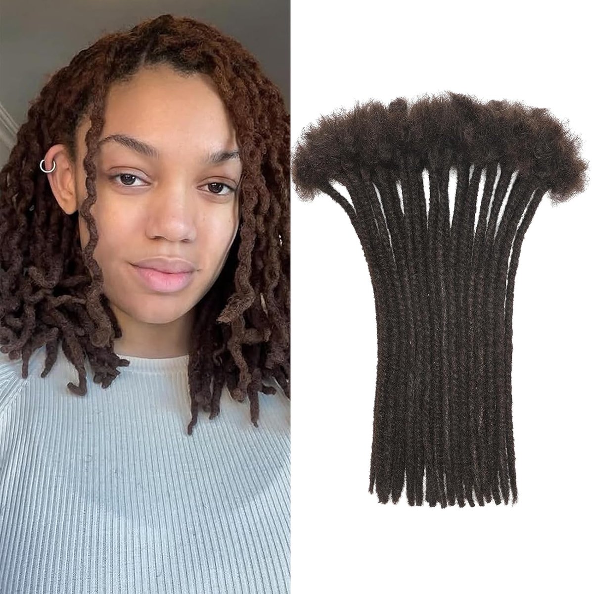 12 Inch Dreadlock Extensions Synthetic Hair 30Strands 0.8 Width