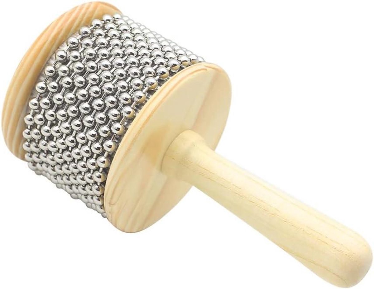 Houten Cabasa - Percussie-instrument - Muziek Maken - Comfortabele Handgreep - 17 cm - Niet gespecificeerd
