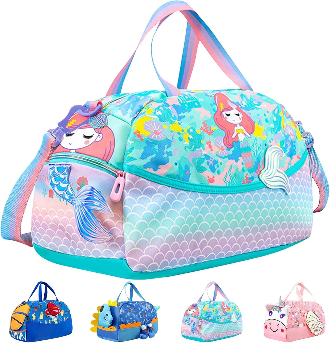 Eenhoorn sporttas voor kinderen, zwemtas, weekendtas, duffle bag