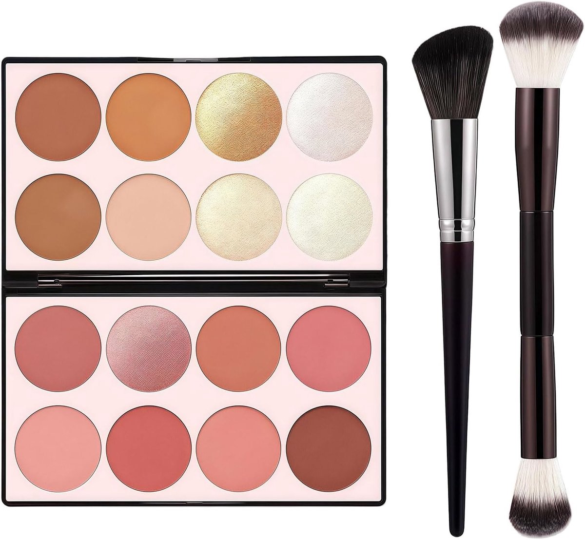 Palette, Rouge Blush Poeder Make-up Palette Highlighter Bronzer