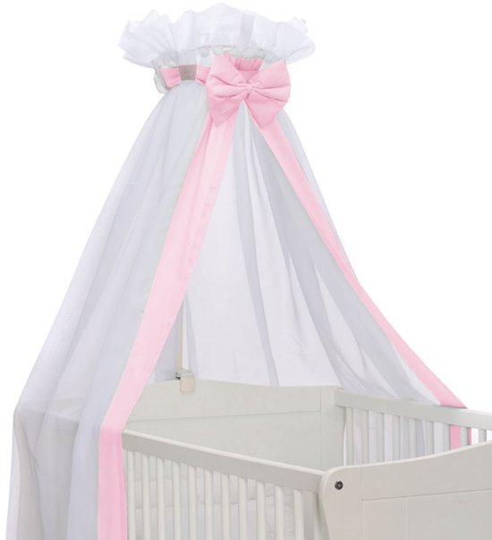 Baby Sluier Strik Roze - Baby Hemeltjes - Baby Klamboe voor Wieg en Ledikant — afbeelding 3
