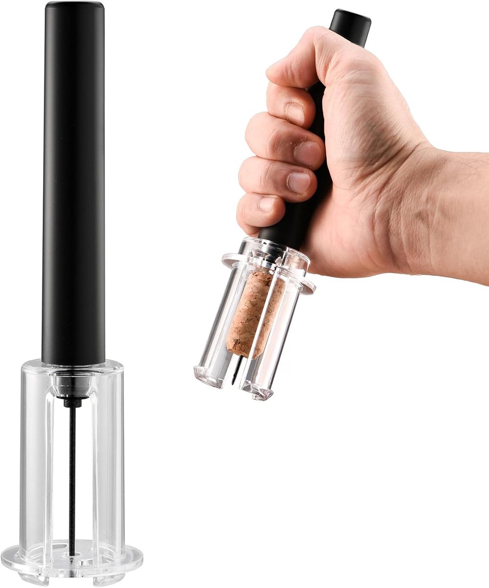 Luchtkurkentrekker – drukluchtopener – snelle kurkverwijdering – professionele flessenopener – voor wijnliefhebbers – cadeau – thuis – restaurant.