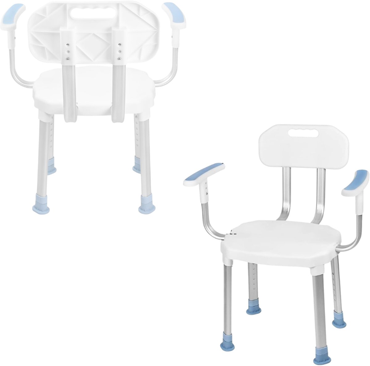 Zavio® Douchestoel met Armleuning - Douchekruk - Extra Stevig