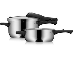 WMF Perfect One Snelkookpannen set 4,5L en 3L 07.9145.9990