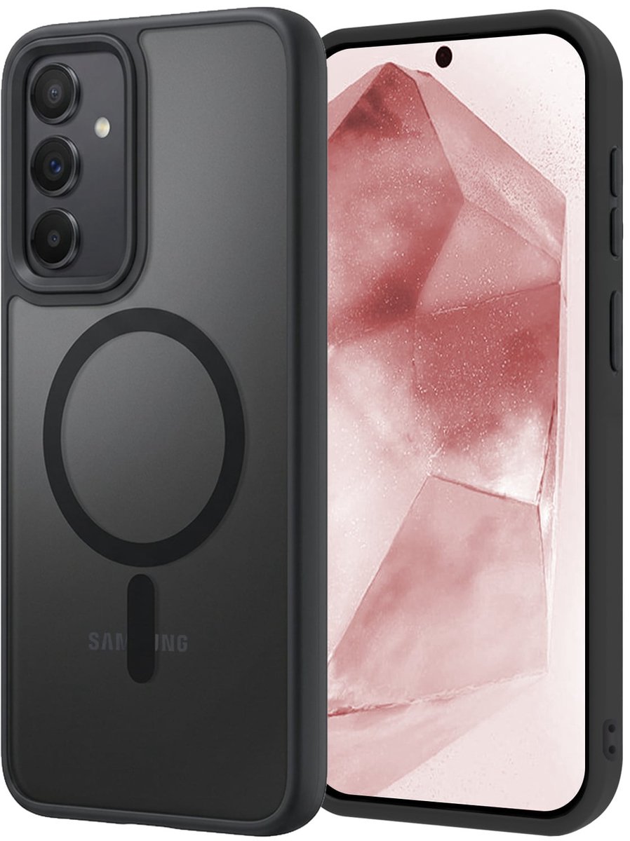 Hoesje - Geschikt voor Samsung Galaxy A55 - Magsafe Compatible - Sterk & Shockproof - Back Cover - Shock Proof Case - Telefoon Hoes Shockproof - Zwart