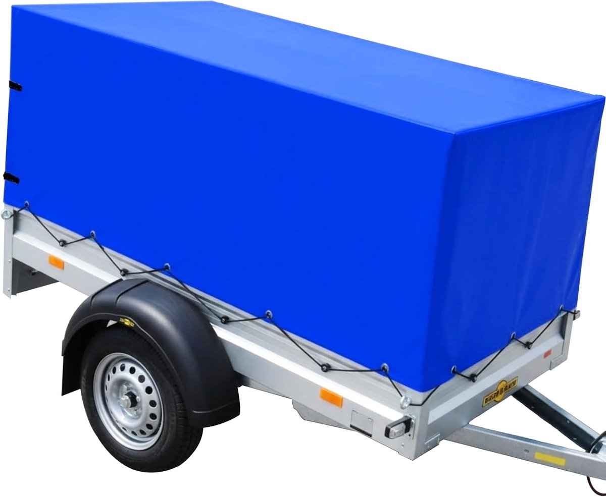 SnelShoppen - Trailerzeil 210×114×90 cm, Waterdicht en Stofdicht, 6 Gespen en 8 m Spanband, 600D Oxford Stof, Zonbescherming, Voor Vervoer en Buitento