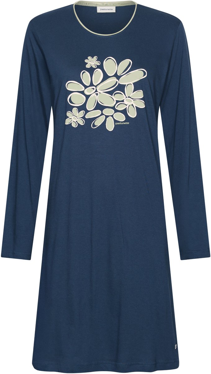 Biologisch katoenen dames nachthemd donkerblauw Pastunette Blauw vrouw 54