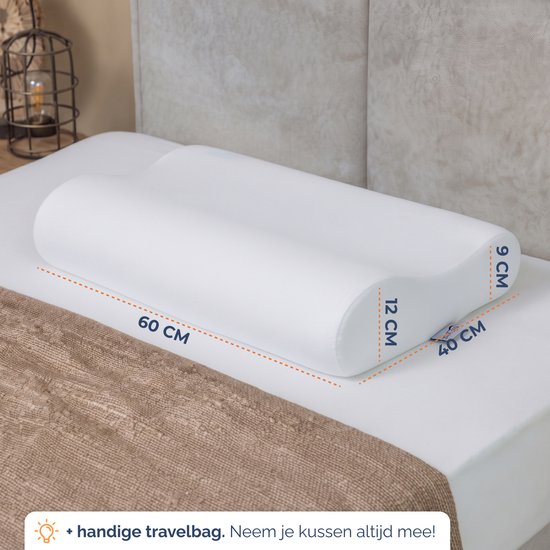 Best Life Hoofdkussen Nekklachten - Ergonomisch Traagschuim Kussen - Slaapkussen Zijslaper - Pillow