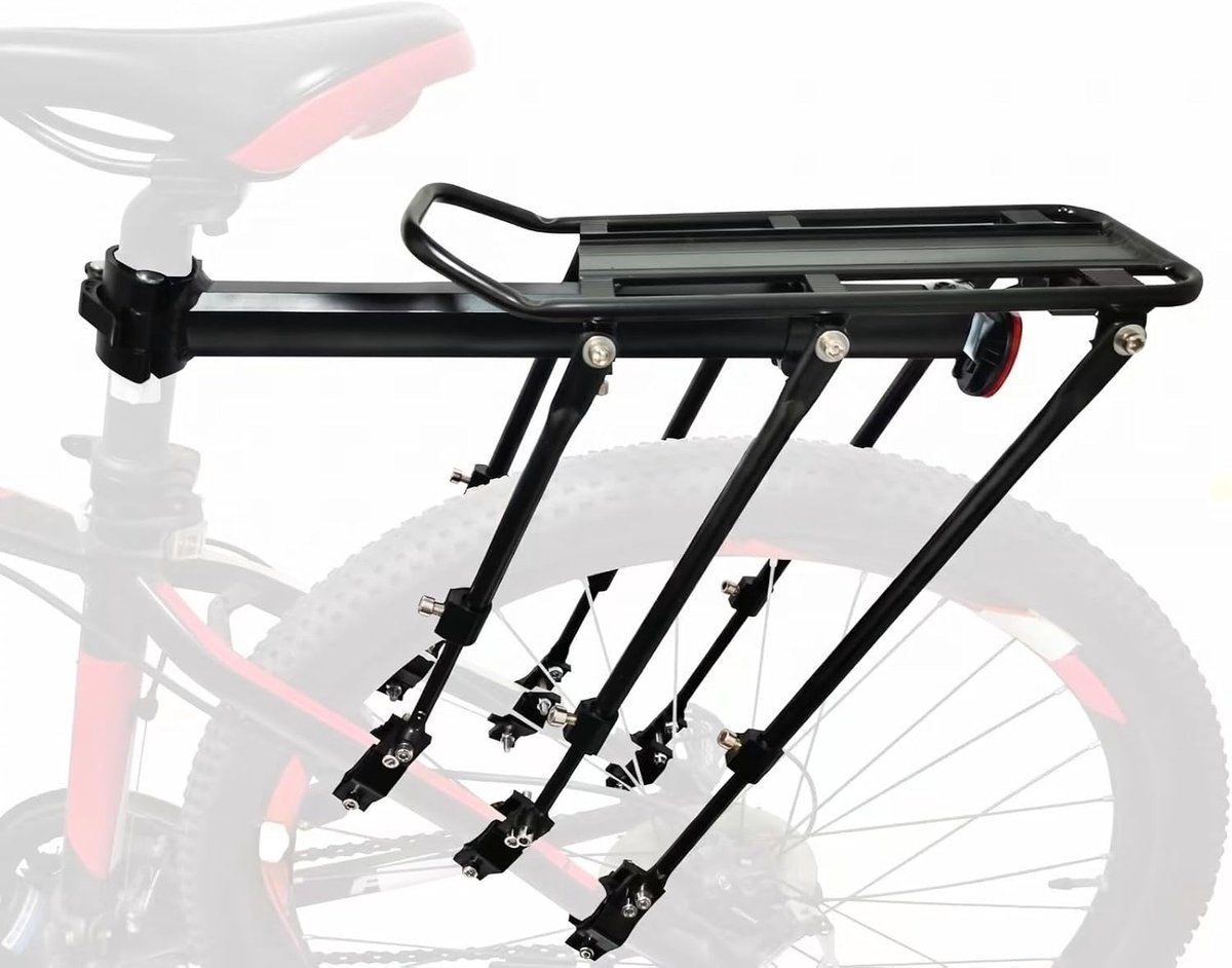 Achter-Fietsendrager - Aluminium - 120 kg Capaciteit - Verstelbaar - Voor 24-29 Inch