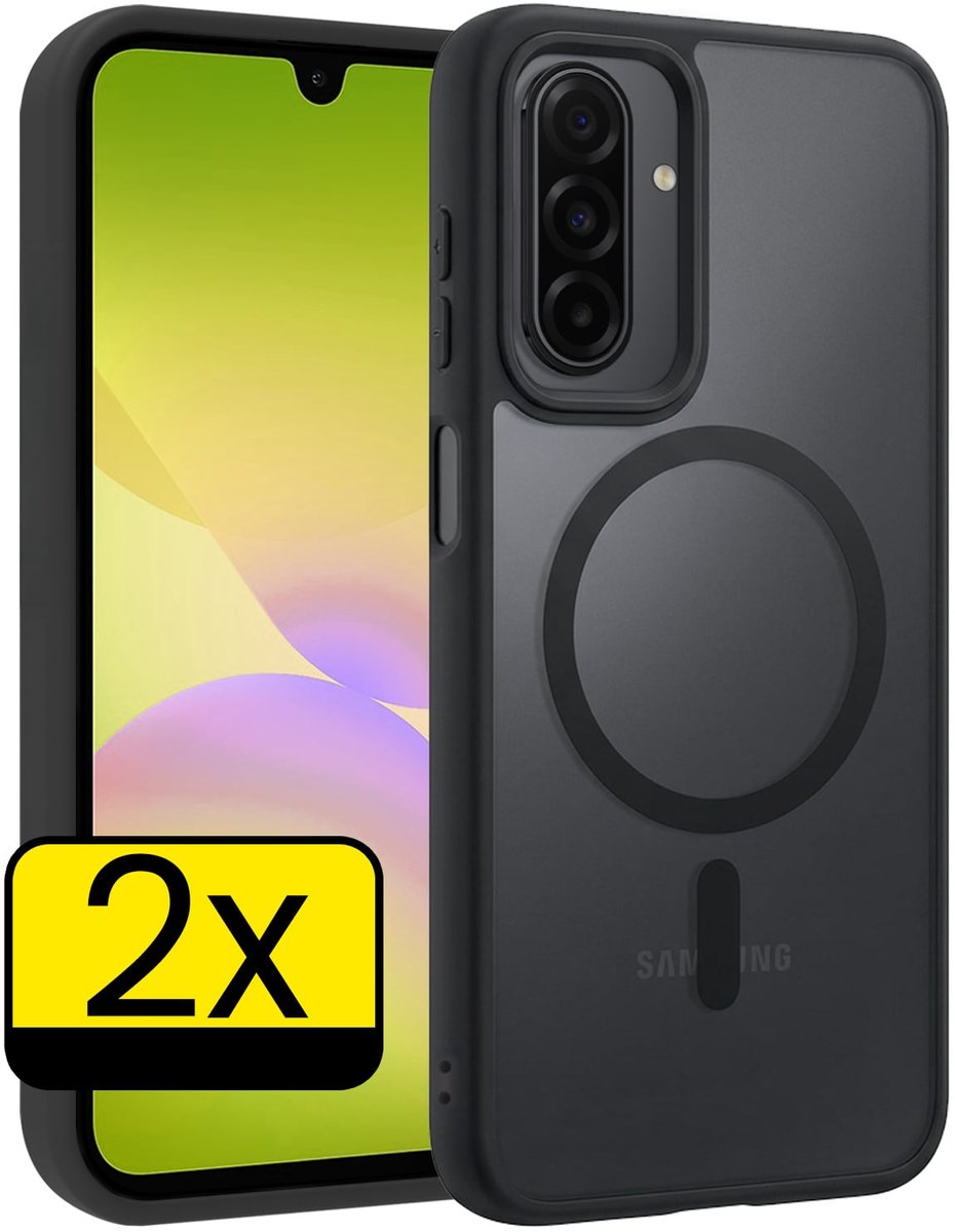 Hoesje - 2 Stuks - Geschikt voor Samsung Galaxy A26 - Magsafe Compatible - Sterk & Shockproof - Back Cover - Shock Proof Case - Telefoon Hoes - Telefoonhoesjes - Zwart