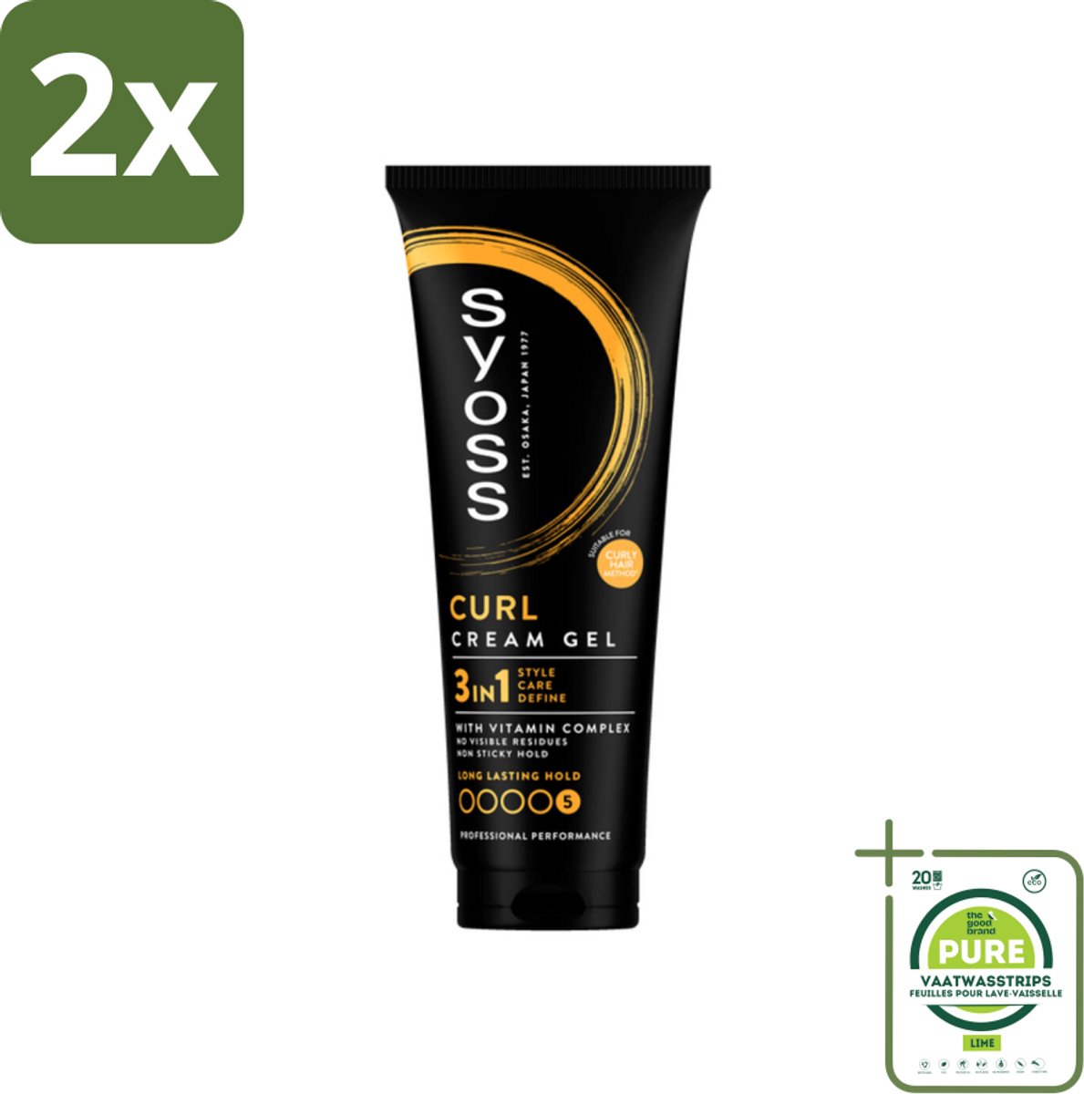 Syoss - Curl Control - Gel - Voor Gedefinieerde Krullen - 250 ml - Voordeelverpakking - 2 stuks - Krullen gel - Stylinggel krullen