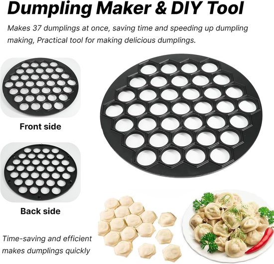 Maker metaal, steekzakvorm, dumplingvorm voor jiaozi, ravioli, empanadas en pirogi, handgemaakte deegvorm met snijfunctie, Easy Clean, tijdbesparend, uniformmaat, zwart keukenhulp — afbeelding 2