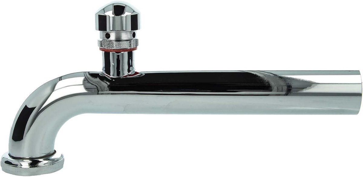 tecuro Afvoerboog 90° met beluchter voor sifon geursluiting, verchroomd 300 mm