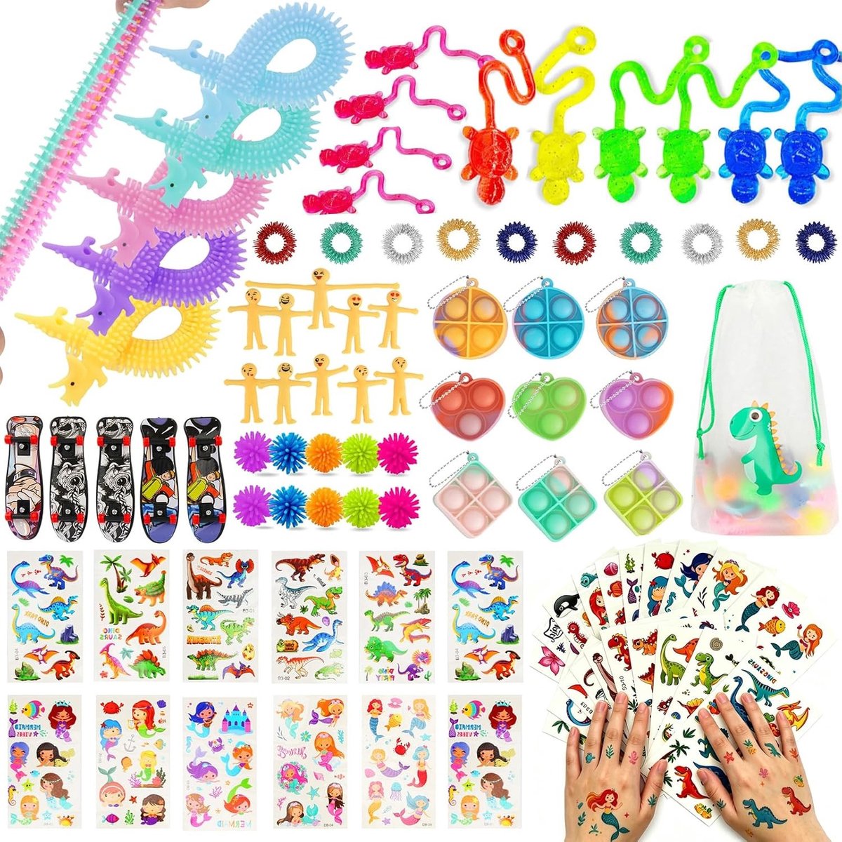Fidget Speelgoed Set met 80 Stukken voor Kinderen en Volwassenen, Stressverlichting en Speelgoed voor ADHD, Autisme en Verjaardagsfeestjes