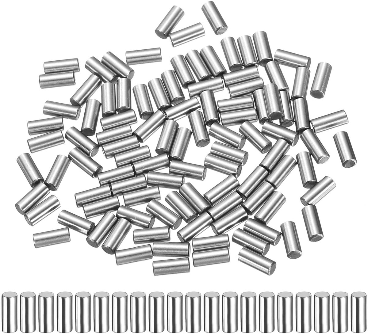 100 stuks 2 mm x 5 mm plugpennen lagerstaal cilindrische plugpennen