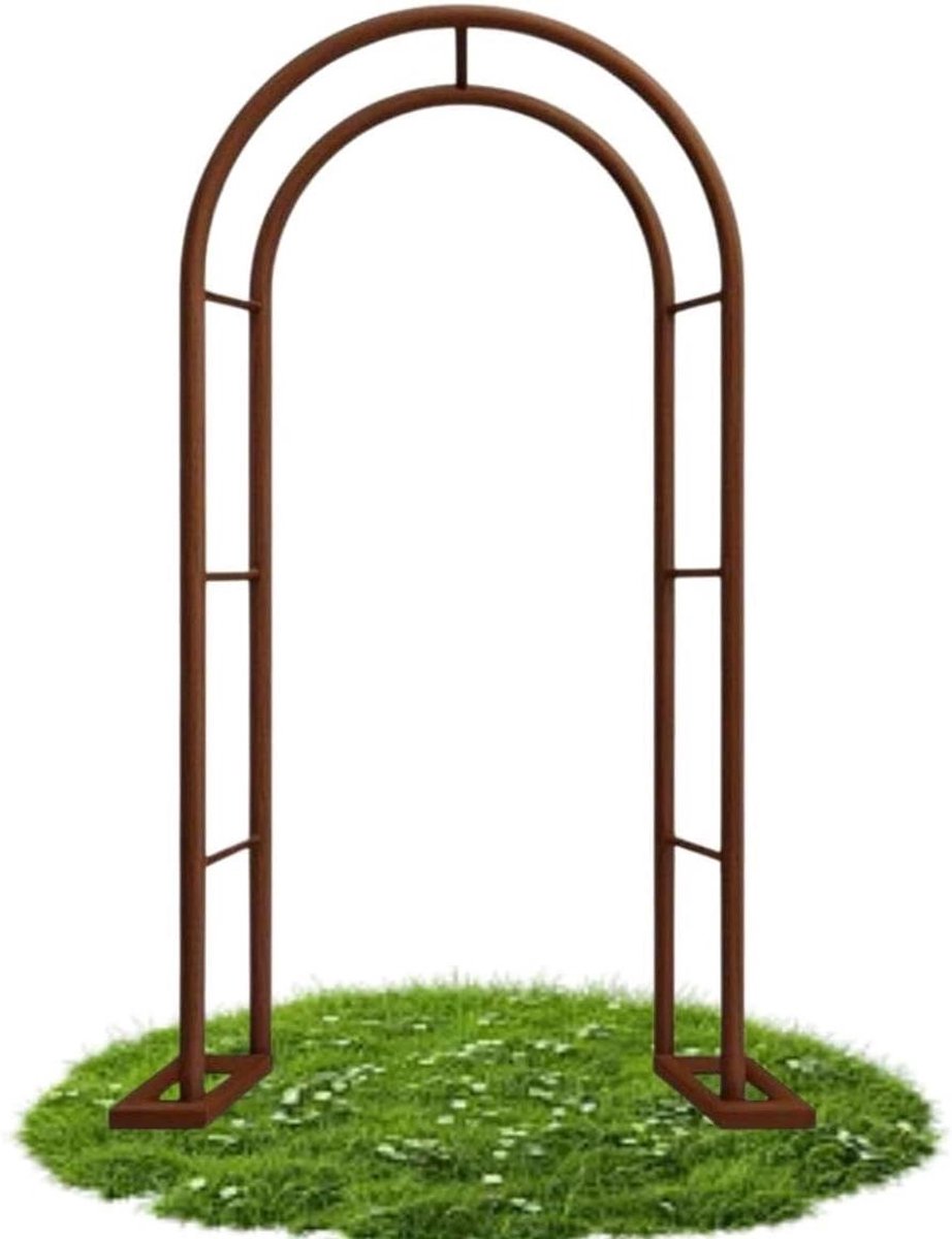 Metalen Tuinboog - Bruiloft Arch - Tuin Decoratie - Roestbestendig Coating - 2.0-2.5 m - Bruin