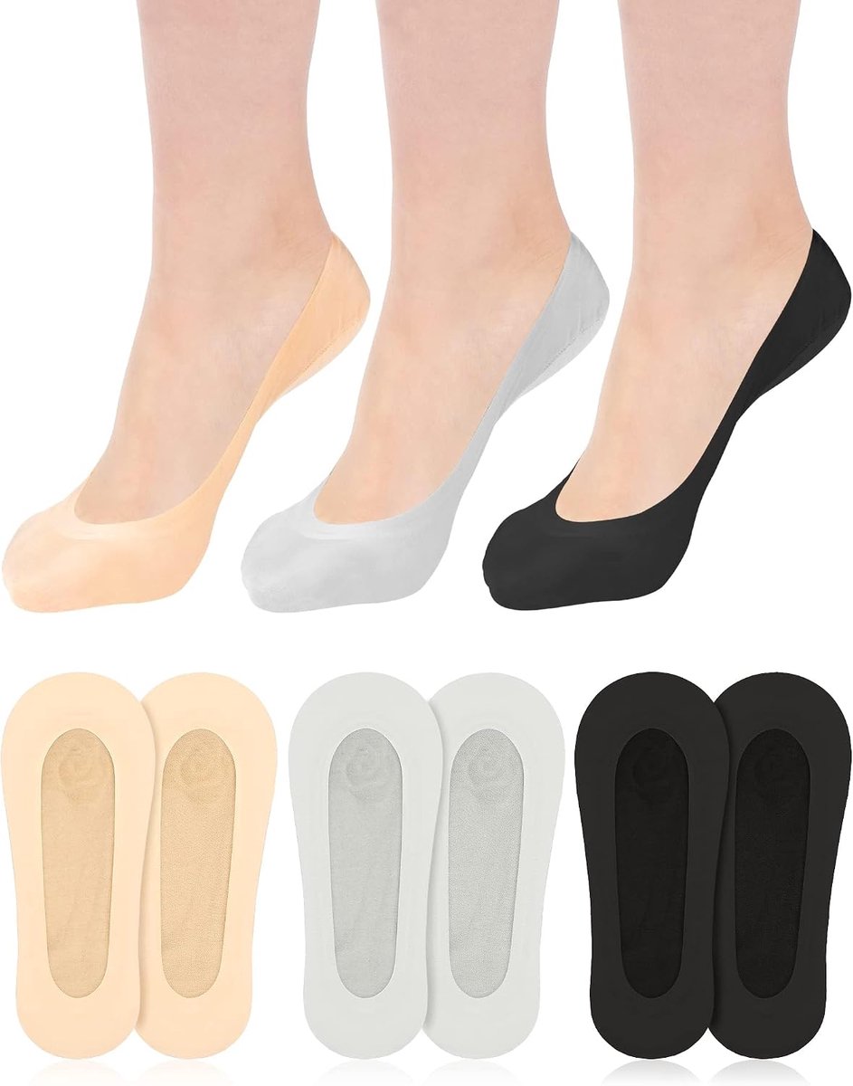 Sokken voor dames, katoen, nylon, ballerinasokken, ademende