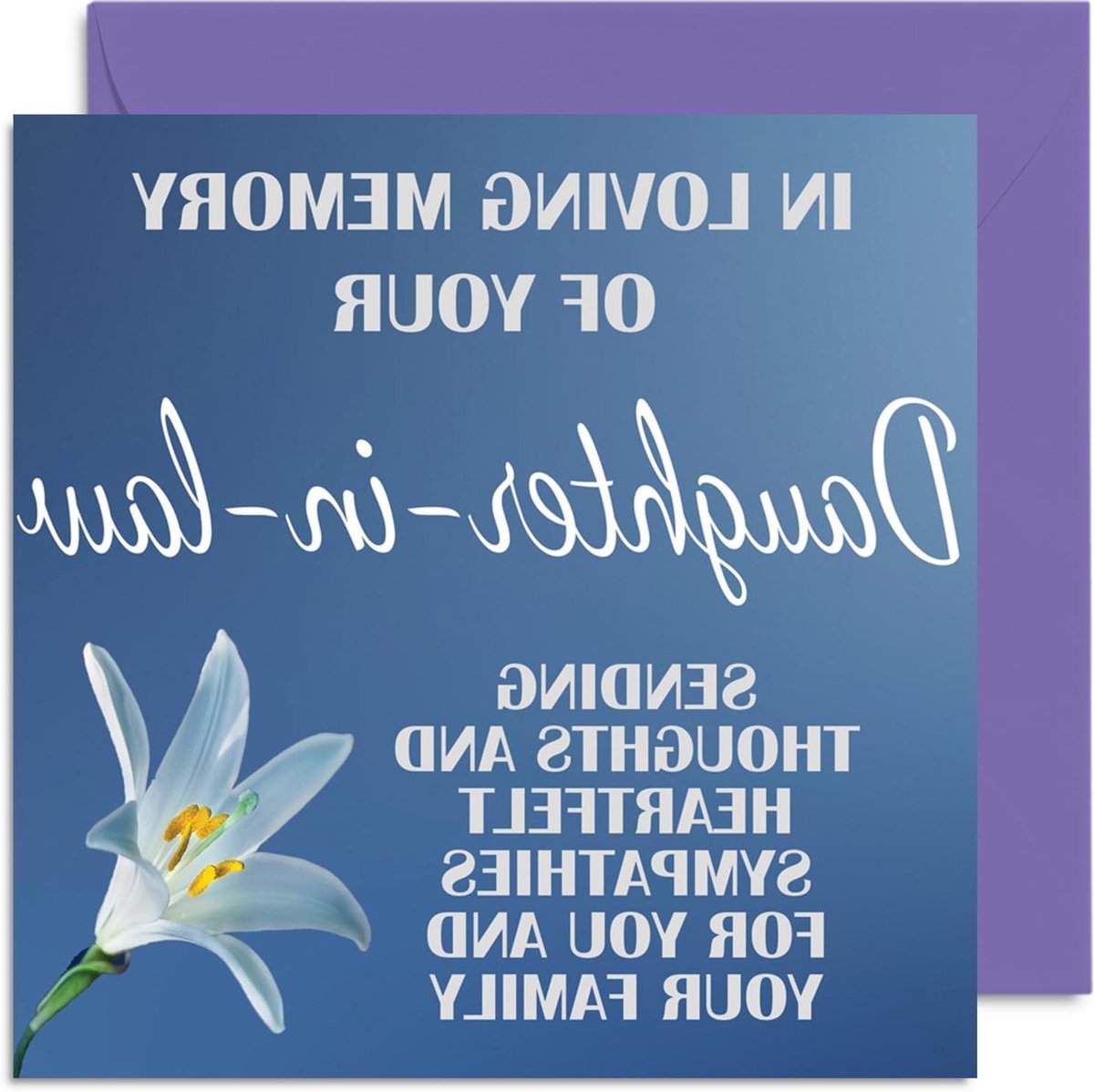 Condoleance Kaarten - Gedichtjes Kaart - Troost Bieden - Bloemen Design - 145mm x 145mm - Niet Gespecificeerd
