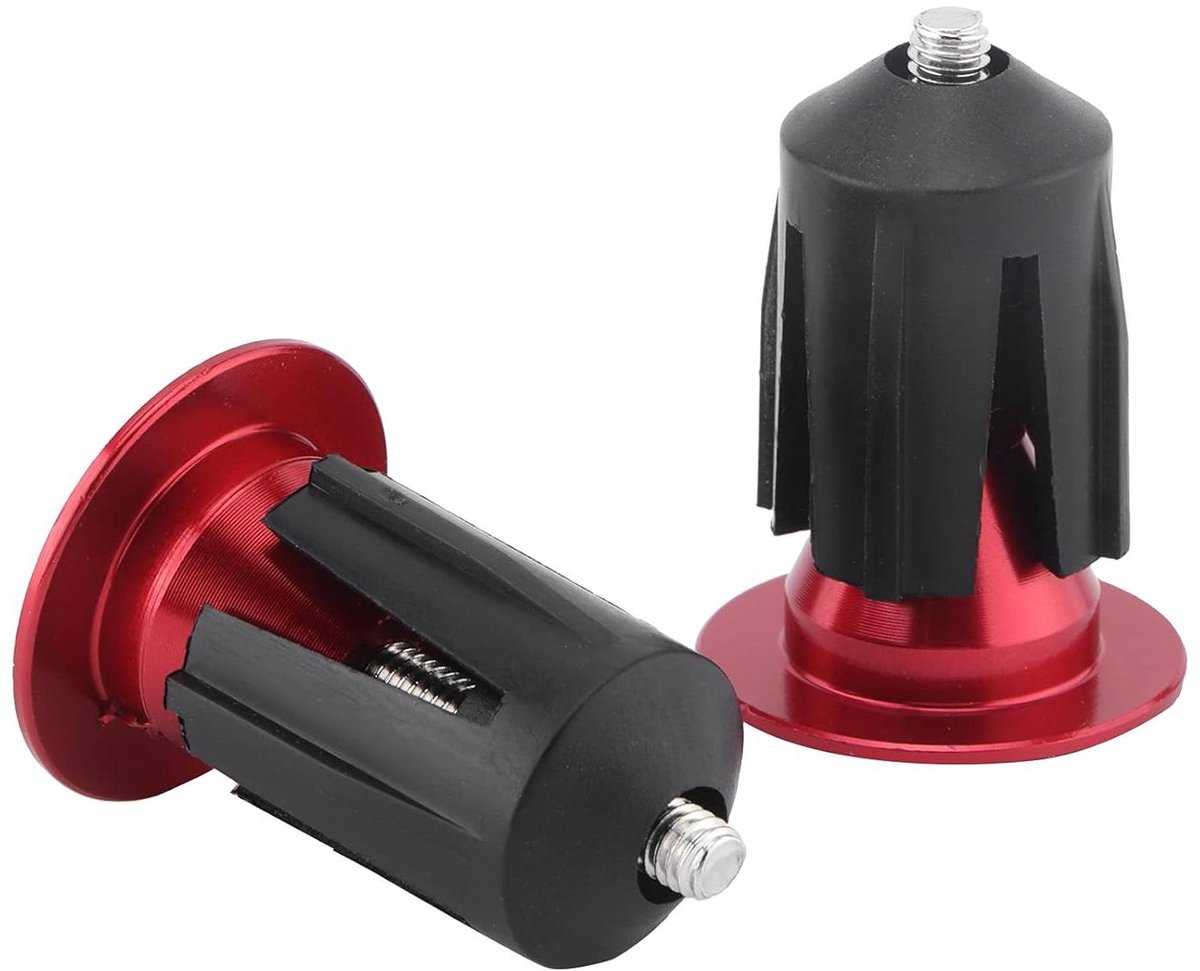 Fietsstuur Eindkappen - Stuurdoppen Aluminium - Verbeterde Rijervaring - Robuuste Aluminium Legering - 2 Stuks - Rood