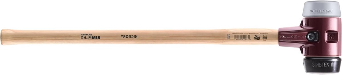 Simplex Sledgehammer - Rubber Hamer - Stenen Plaatsen - Verwisselbare Inzetstukken - 80 mm - Grijs Zwart