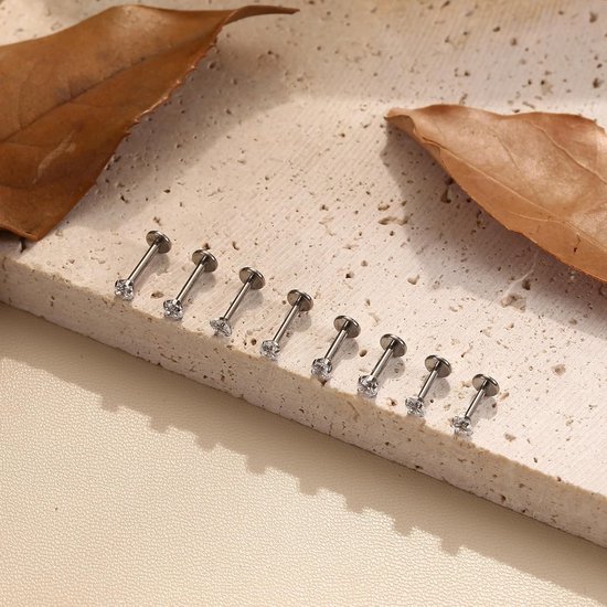 2 stuks G23 titanium lippiercing labret piercing binnendraad Medusa — afbeelding 4