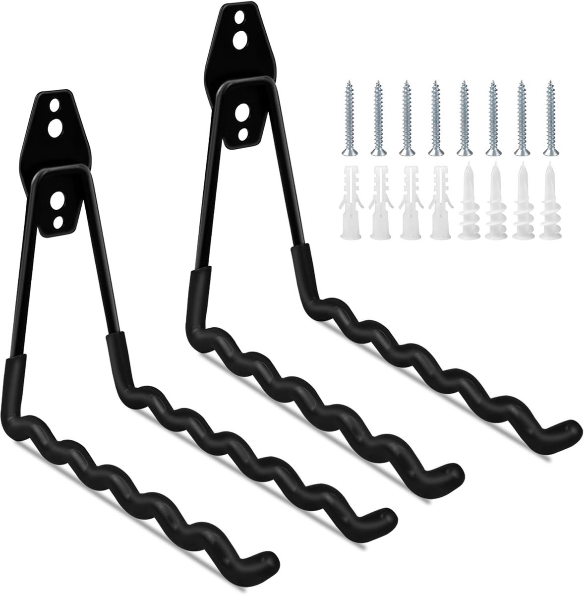 Haken, set van 2 heavy-duty ophangrek, antislip opbergorganizer voor