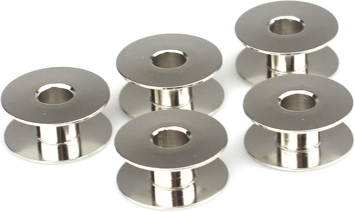 Canilla – Pack met 5 spoelen voor naaimachines Sigma 2000, 2001 en 2000 NS Super automatische spoelen naaimachine Sigma Metálicas
