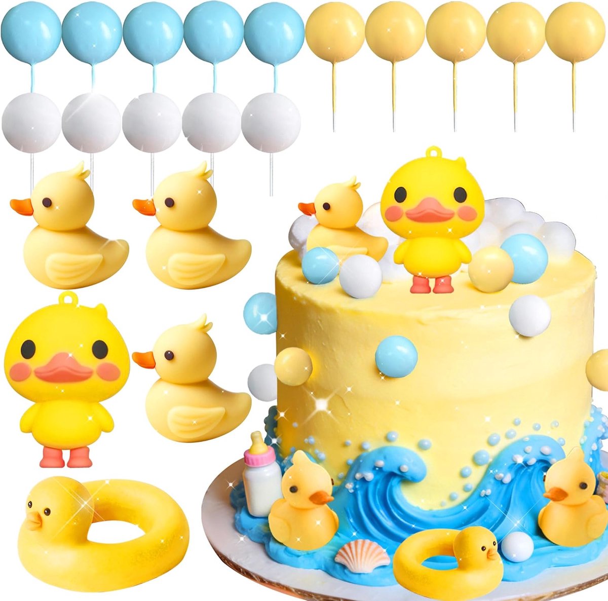 gele eenden taart decoratie eenden verjaardag decoraties schattige