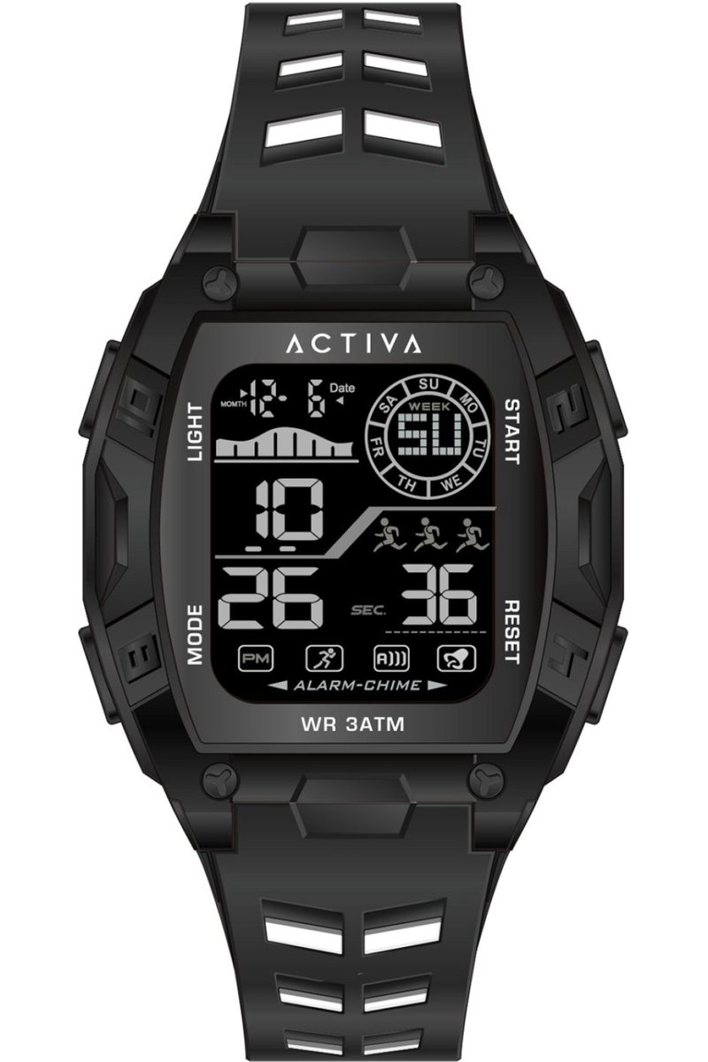 Activa Digital ACW8130-004 Heren Digitaal Horloge - 46 mm