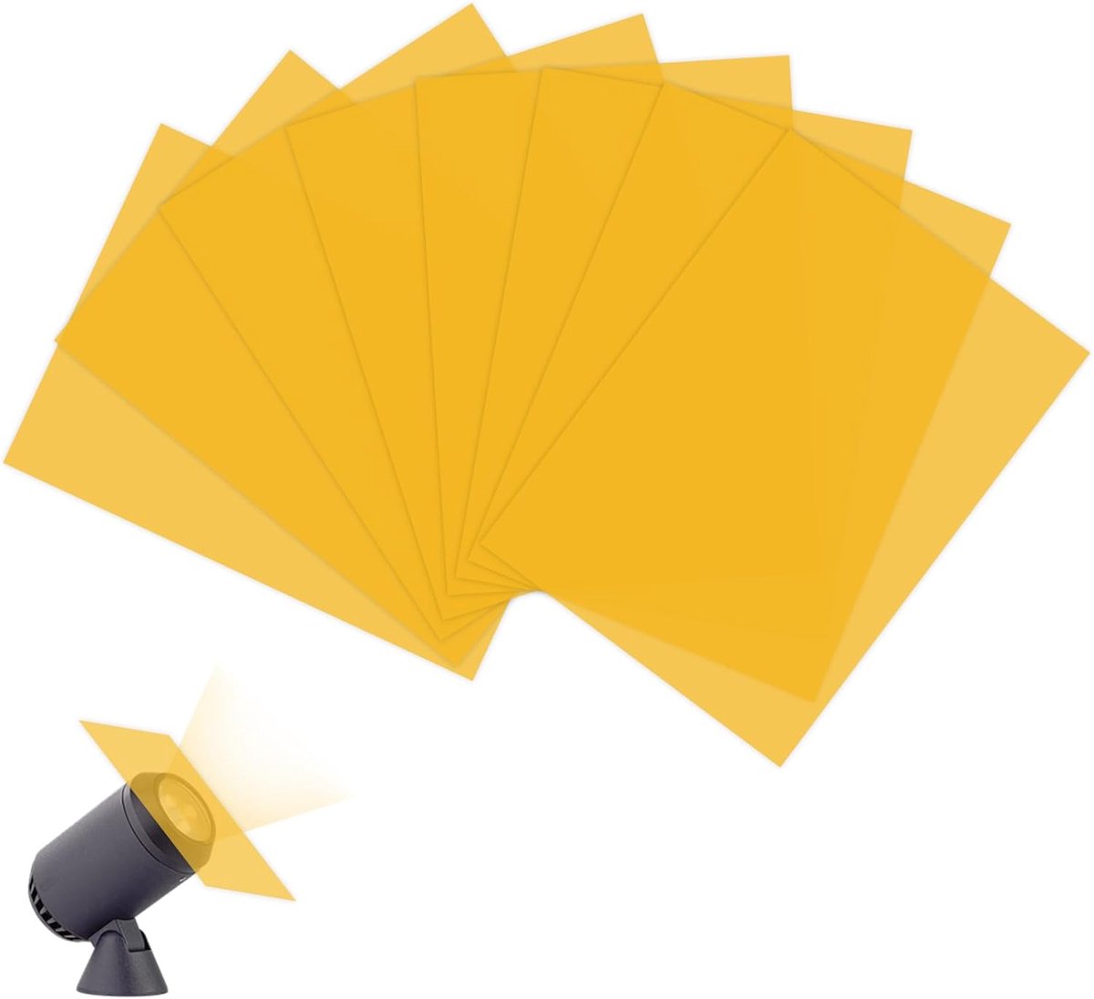 8 stuks kleurfolies gelfilterfilm kleurcorrectie gel lichtfilter geel transparante kleurfolies fotografie A4 formaat voor fotostudio feestversiering DIY