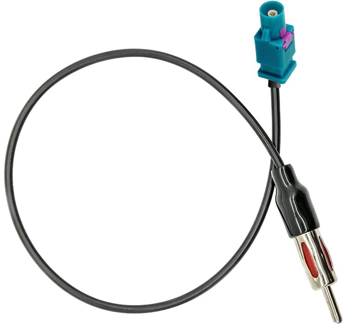 Adapterkabel Fakra naar DIN Fakra Z Autoradio TV Adapter DAB + GPS Fakra Z naar DIN Connector Vlechtkabel Fakra RG174 12 inch 30 cm Compatibel met FM/AM Radio Antenne
