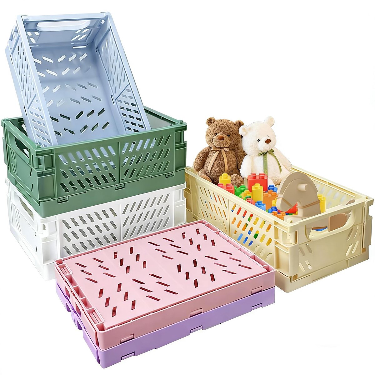 Omgoods - Vouwbare Plastic Opbergbox - 23 x 15 x 9.7 cm