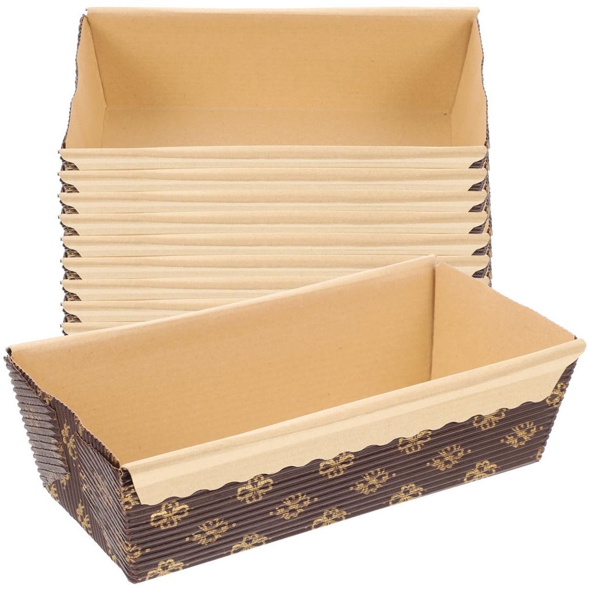 Omgoods - 25 Stuks Wegwerp Bakvormen voor Brood en Cake - Van Golfkarton