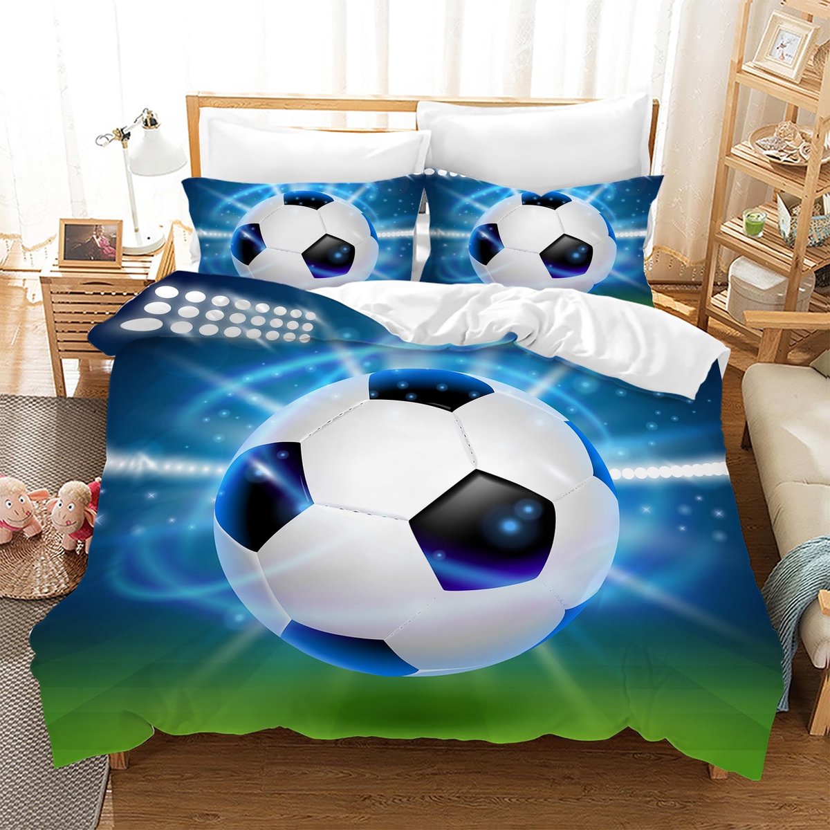 Omgoods - Voetbal Dekbedovertrekset 200 x 200 cm