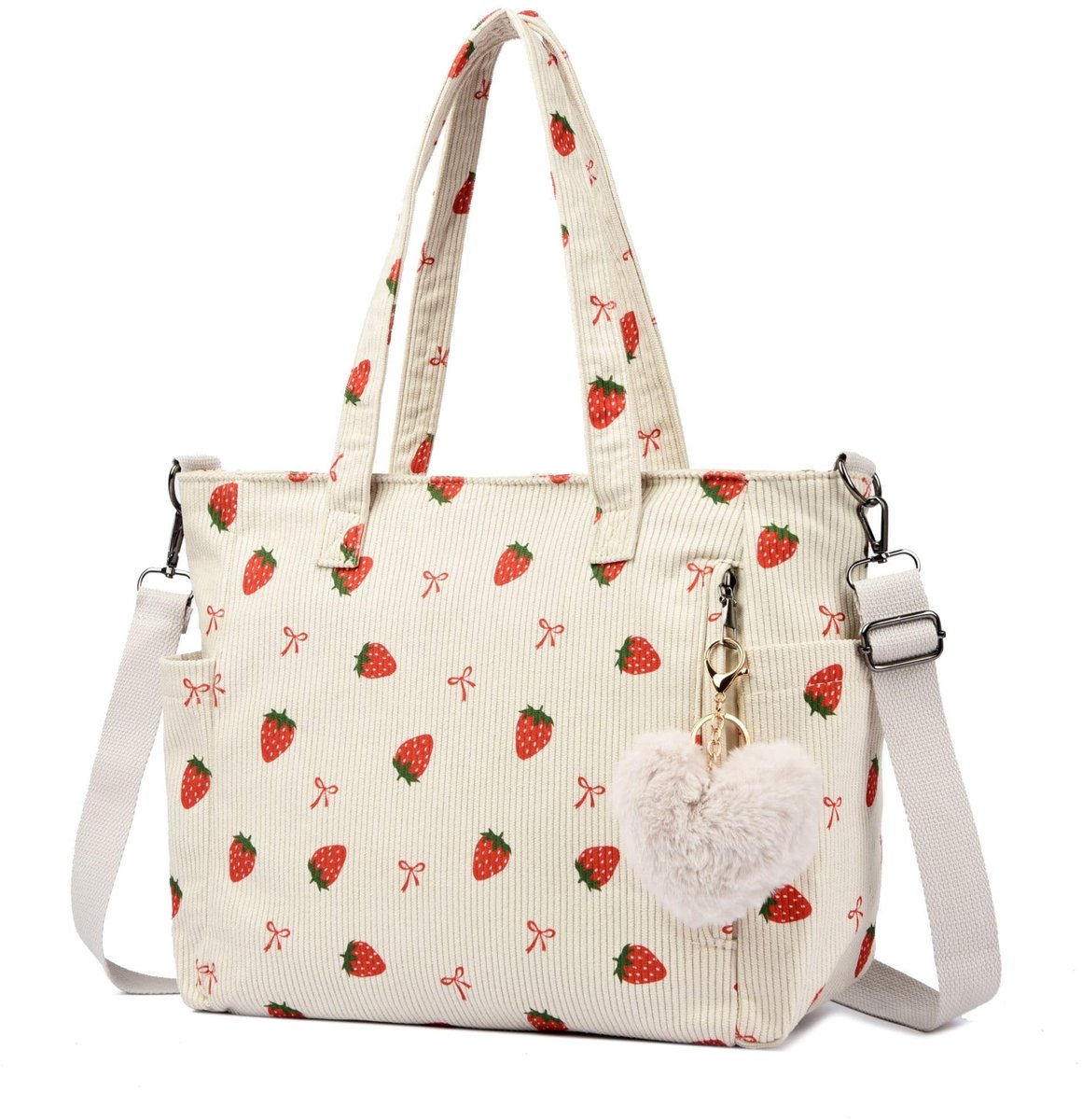 Omgoods - Cord Tote Bag - Grote Schoudertas voor Werk en Winkelen