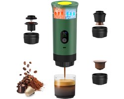 Omgoods - Draagbare Koffiemaker 3-in-1 met Digitaal Display - Espresso voor Thuis en Reizen