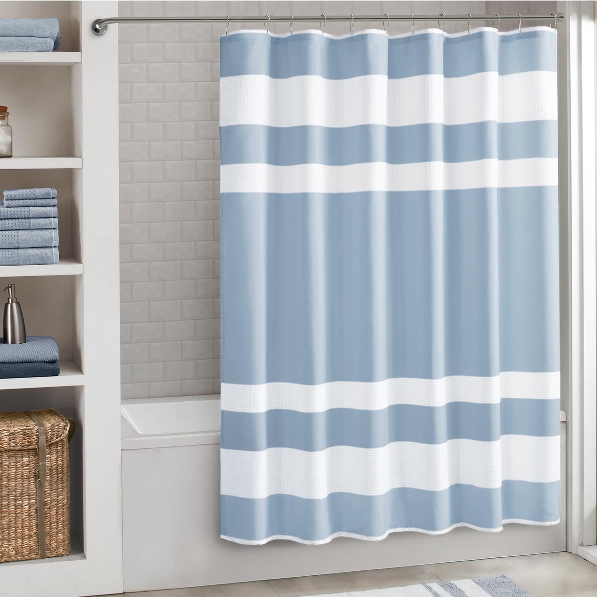 Omgoods - Spa Waffle Douchegordijn 72x78 cm met 3M Behandeling