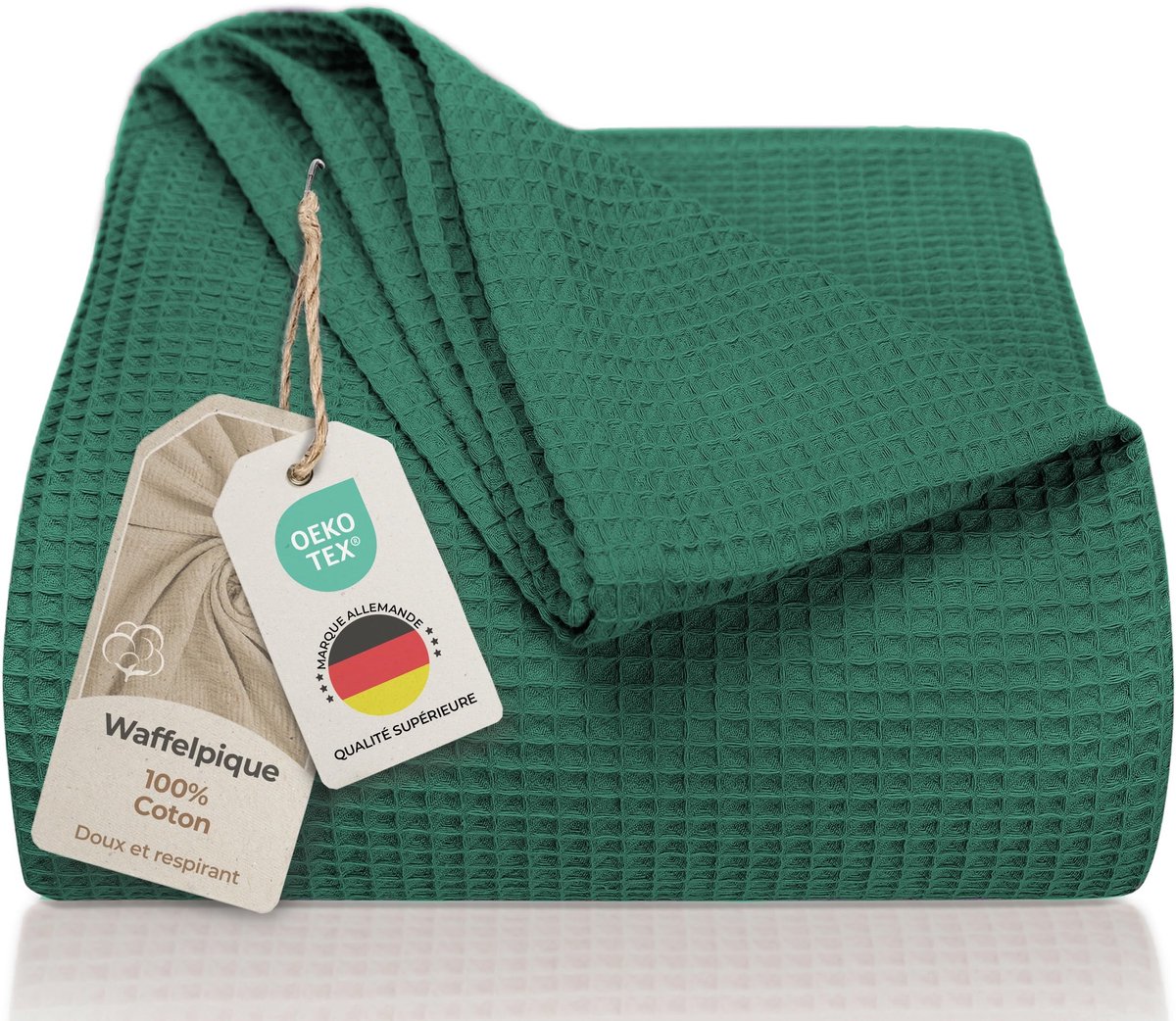 Omgoods - Premium Bedsprei 240x260cm - 100% Katoen Lichtgewicht Waffle Pique